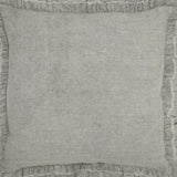 24" Light Gray Pillow With Ruffled Edges - Homeroots - Flyclothing LLC