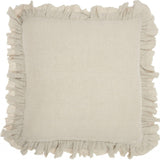 24" Beige Pillow With Ruffled Edges - Homeroots - Flyclothing LLC