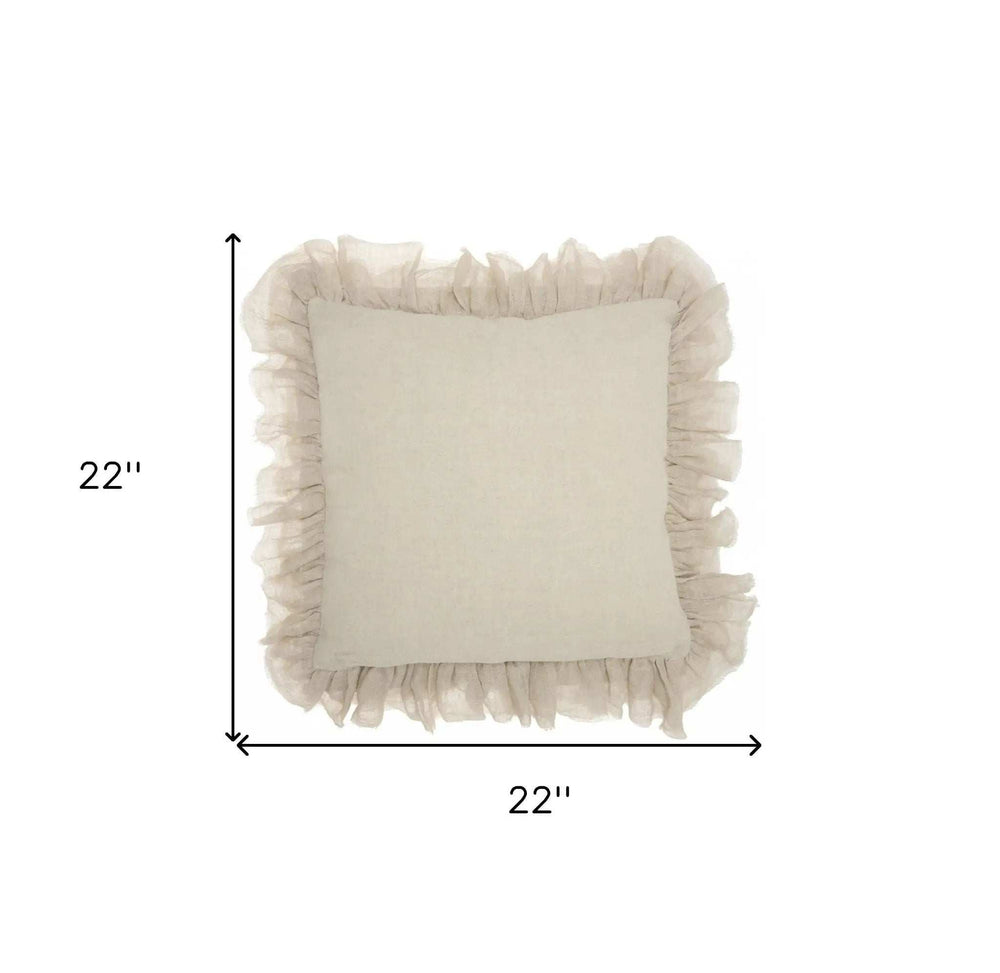 Wide Tasseled Marble Steel Blue Throw Pillow - Homeroots - Flyclothing LLC