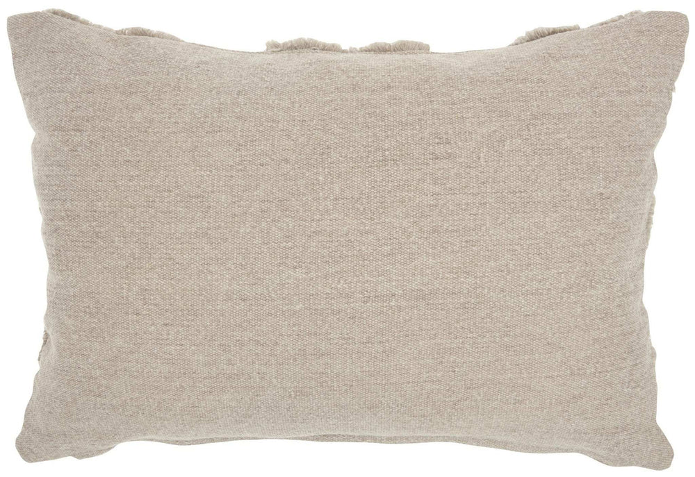 Whimsical Heart Detail Gray Lumbar Pillow - Homeroots - Flyclothing LLC