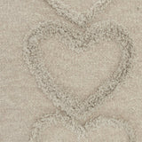 Whimsical Heart Detail Gray Lumbar Pillow - Homeroots - Flyclothing LLC