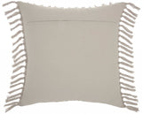 Tassel Detailed Gray Throw Pillow - Homeroots - Flyclothing LLC