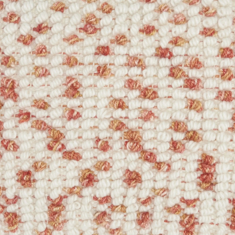 14" X 20" Coral and Beige Ribbed Indoor Outdoor Throw Pillow With Texture - Homeroots