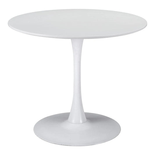 35" Steel Pedestal Base Dining Table - Homeroots - Flyclothing LLC