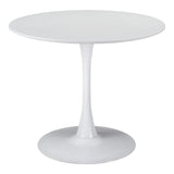 35" Steel Pedestal Base Dining Table - Homeroots - Flyclothing LLC