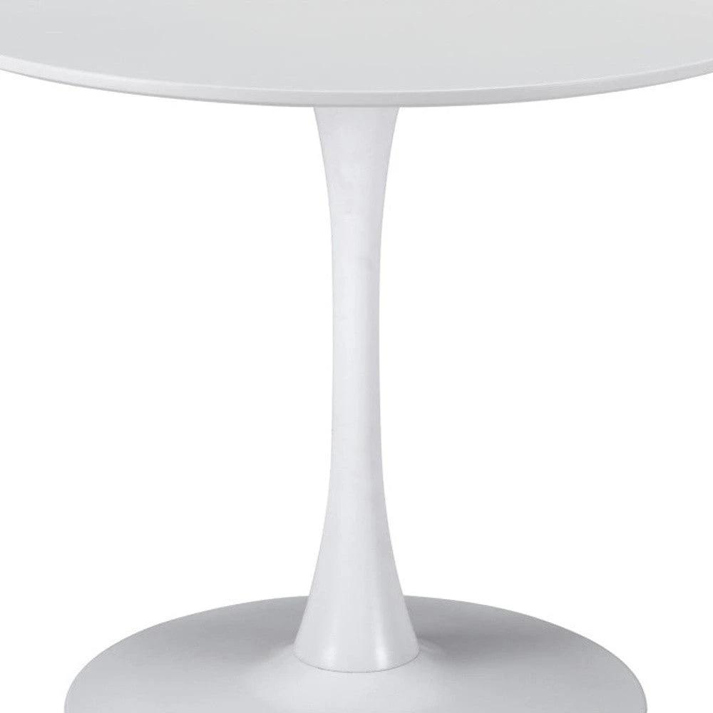 35" Steel Pedestal Base Dining Table - Homeroots - Flyclothing LLC