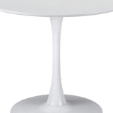 35" Steel Pedestal Base Dining Table - Homeroots - Flyclothing LLC