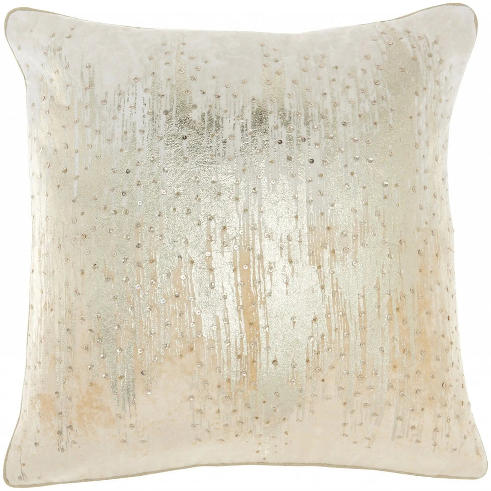 18" Cream Velvet Throw Pillow - Homeroots - Flyclothing LLC