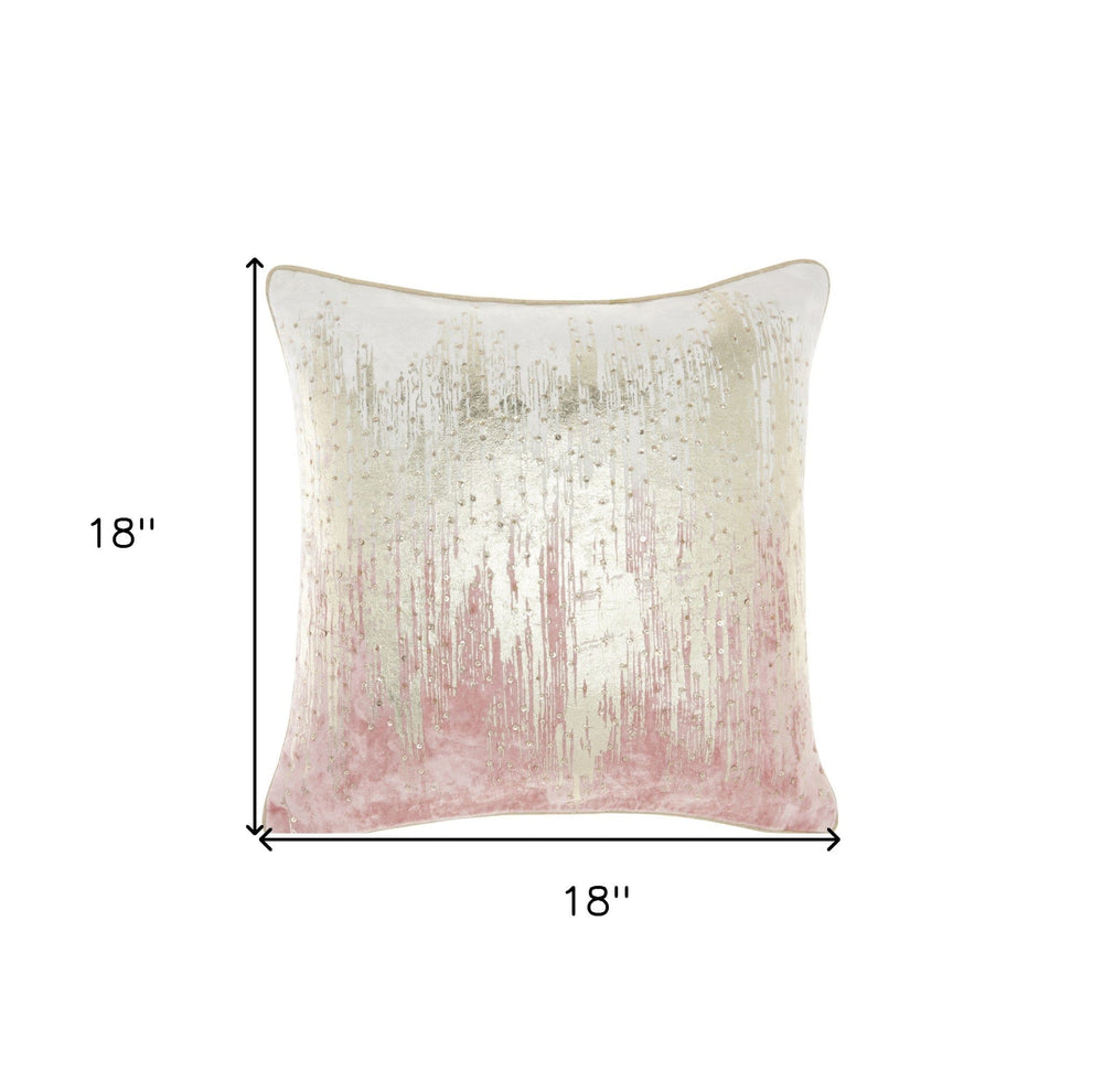 18" Pink Velvet Throw Pillow - Homeroots - Flyclothing LLC