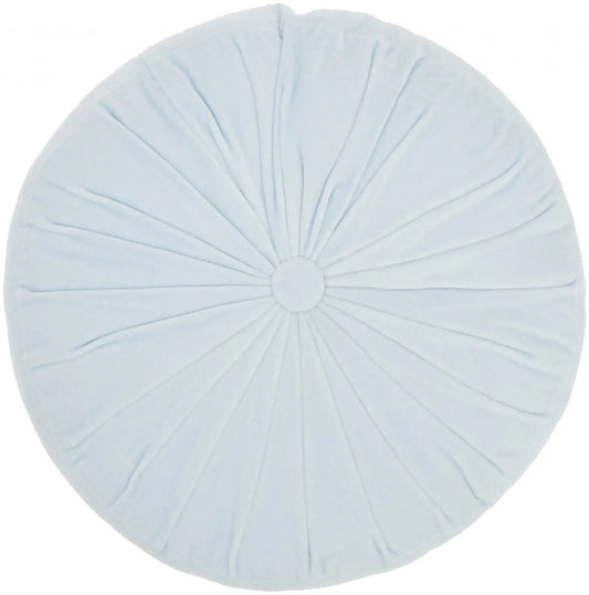 16" Periwinkle Tufted Round Throw Pillow - Homeroots