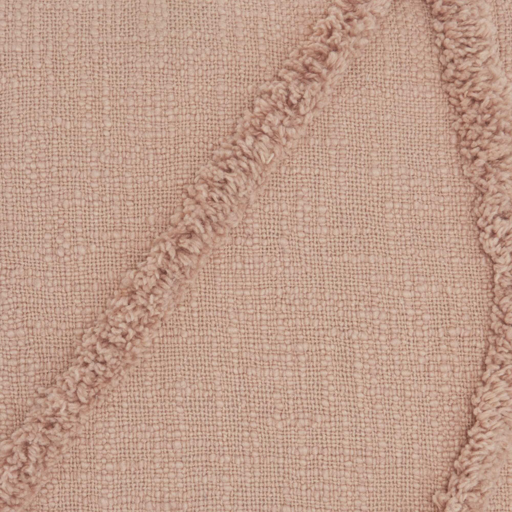 Boho Chic Blush Textured Lines Throw Pillow - Homeroots - Flyclothing LLC