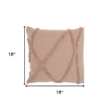 Boho Chic Blush Textured Lines Throw Pillow - Homeroots - Flyclothing LLC