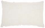 White Abstract Shaggy Detail Lumbar Pillow - Homeroots - Flyclothing LLC