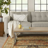 White Abstract Shaggy Detail Lumbar Pillow - Homeroots - Flyclothing LLC