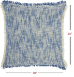 Blue And Ivory Abstract Pattern Throw Pillow - Homeroots - Flyclothing LLC