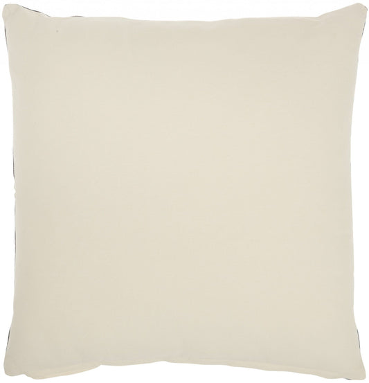 20" Navy Cotton Blend Throw Pillow - Homeroots