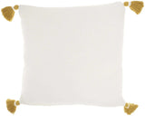 Boho Mustard Cotton Accent Throw Pillow - Homeroots - Flyclothing LLC