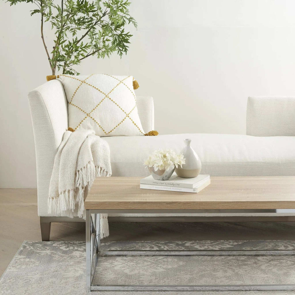 Boho Mustard Cotton Accent Throw Pillow - Homeroots - Flyclothing LLC