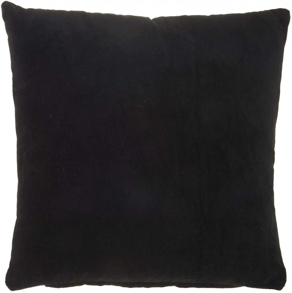 Solid Black Casual Throw Pillow - Homeroots - Flyclothing LLC