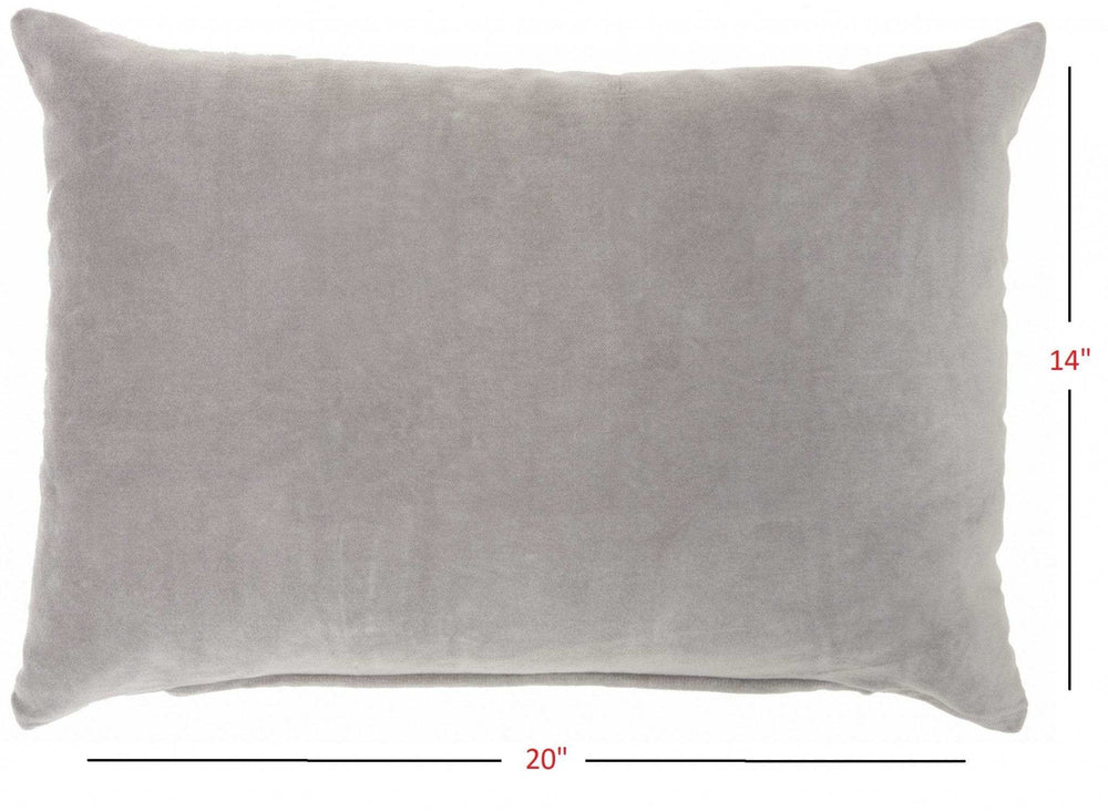 Solid Gray Casual Throw Pillow - Homeroots - Flyclothing LLC