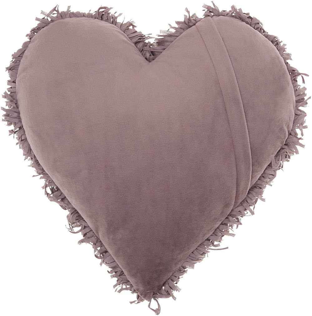 Heart Shaped Lavendar Shag Accent Pillow - Homeroots - Flyclothing LLC