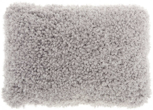 Pale Gray Knubby Plush Lumbar Throw Pillow - Homeroots - Flyclothing LLC
