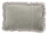 Pale Gray Knubby Plush Lumbar Throw Pillow - Homeroots - Flyclothing LLC