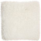 Fluffy White Shag Accent Throw Pillow - Homeroots - Flyclothing LLC
