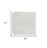14" X 20" White Super Shaggy Throw Pillow - Homeroots - Flyclothing LLC