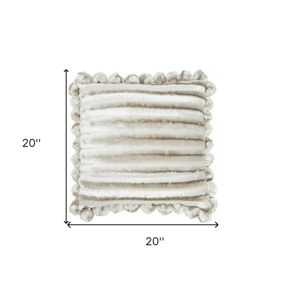 20" Silver Throw Pillow - Homeroots - Flyclothing LLC