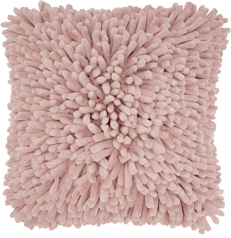 20" Pale Pink Soft Nubby Shag Throw Pillow - Homeroots