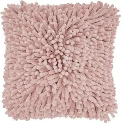 20" Pale Pink Soft Nubby Shag Throw Pillow - Homeroots