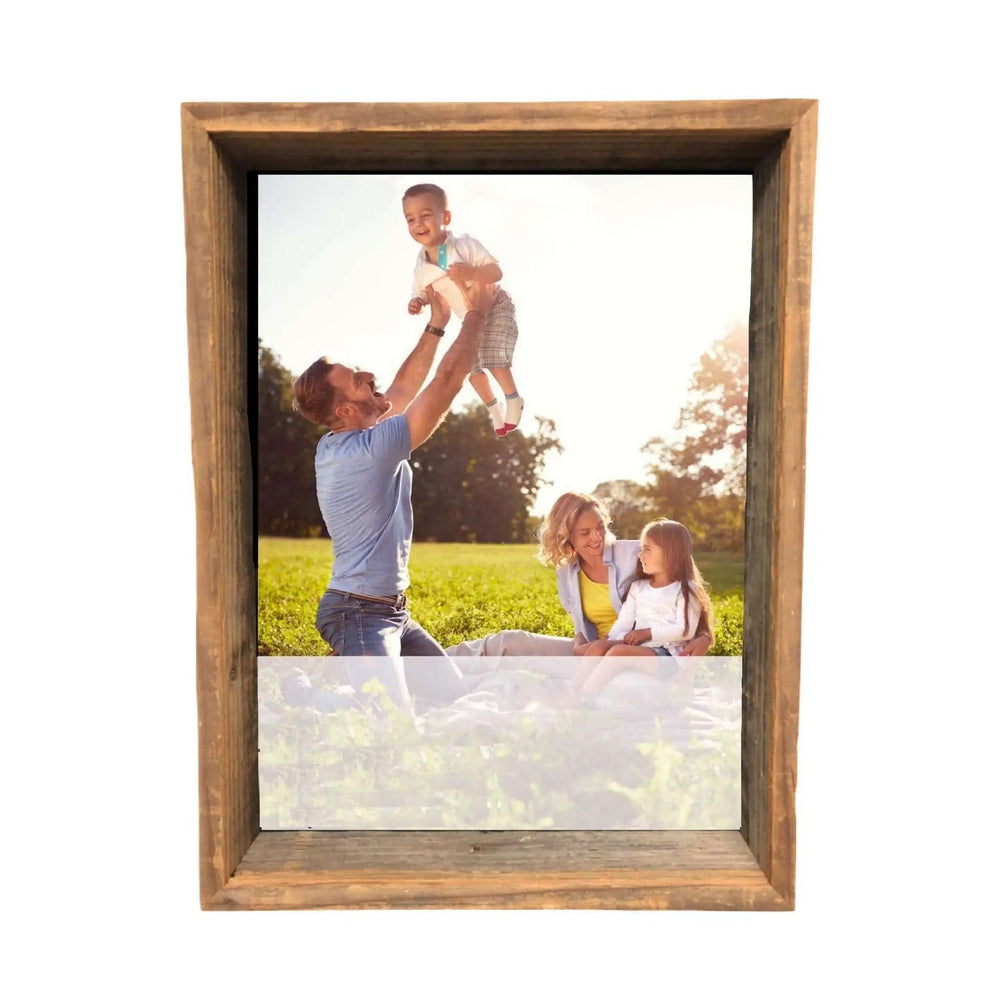 16" X 20" Rustic Gray Wood Shadow Box Frame - Homeroots - Flyclothing LLC