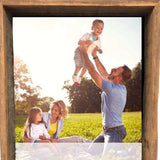 8” X 8” Rustic Farmhouse Gray Wood Shadow Box Frame - Homeroots - Flyclothing LLC