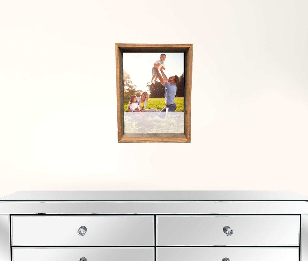 8” X 10” Rustic Farmhouse Gray Shadow Box Frame - Homeroots - Flyclothing LLC