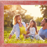 12” X 12” Rustic Farmhouse Red Wood Frame - Homeroots - Flyclothing LLC