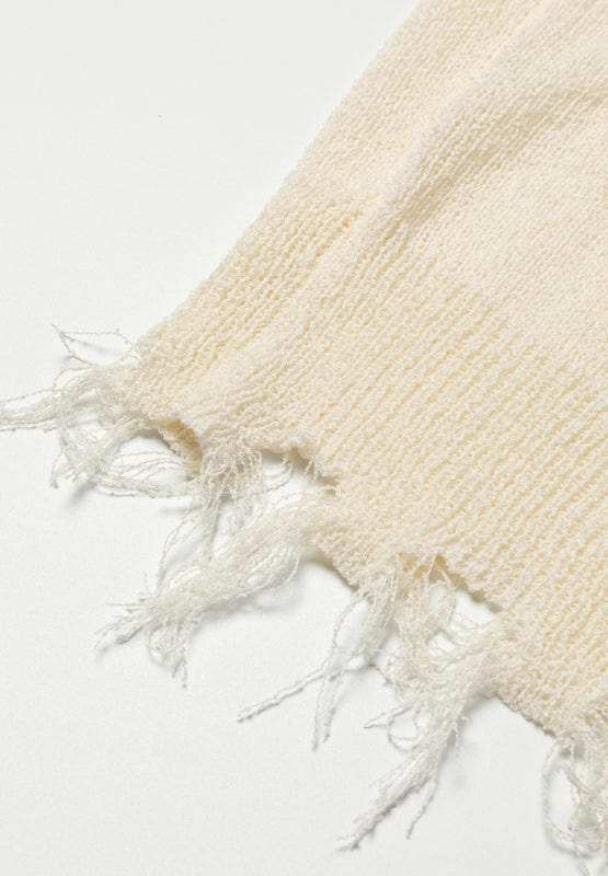 Contrast Star Raw Hem Long Sleeve Knit Top - Trendsi - Flyclothing LLC