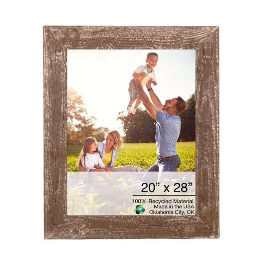 20" X 28" Rustic Farmhouse Espresso Wood Frame - Homeroots