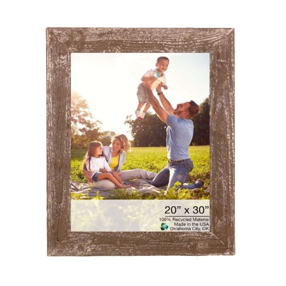 20" X 30" Rustic Farmhouse Espresso Wood Frame - Homeroots - Flyclothing LLC
