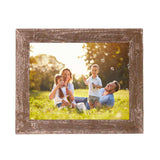 4” X 4” Rustic Farmhouse Espresso Brown Wood Frame - Homeroots - Flyclothing LLC