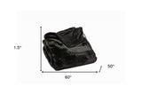 60" X 2" Black Faux Fur Plush Throw Blanket - Homeroots - Flyclothing LLC
