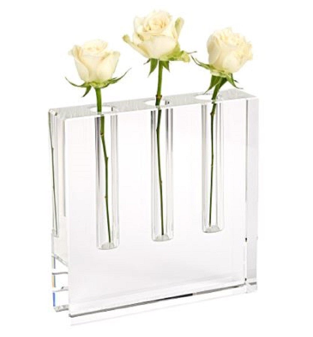 7" Clear Crystal Clear Square Table Vase - Homeroots