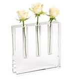 7" Clear Crystal Clear Square Table Vase - Homeroots