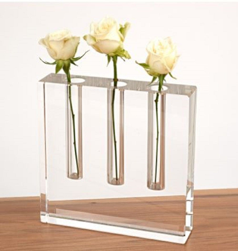 7" Clear Crystal Clear Square Table Vase - Homeroots
