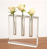 7" Clear Crystal Clear Square Table Vase - Homeroots