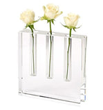 7" Clear Crystal Clear Square Table Vase - Homeroots