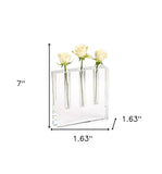 7" Clear Crystal Clear Square Table Vase - Homeroots