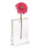 6" Clear Crystal Glass Square Table Vase - Homeroots