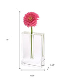 6" Clear Crystal Glass Square Table Vase - Homeroots