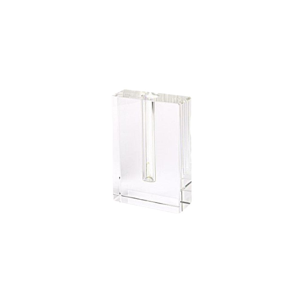 8" Clear Crystal Clear Square Table Vase - Homeroots